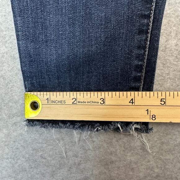 William Rast Jeans Womens 27 Dark Wash Denim Sculpted High Rise Stretchy Raw Hem - Picture 11 of 11